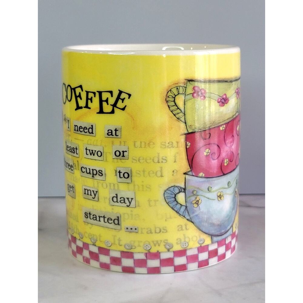 Lang Coffee Two or Three Cups Ceramic Mug with Artwork by Lisa Kaus 17oz 5001351 - Picture 3 of 10